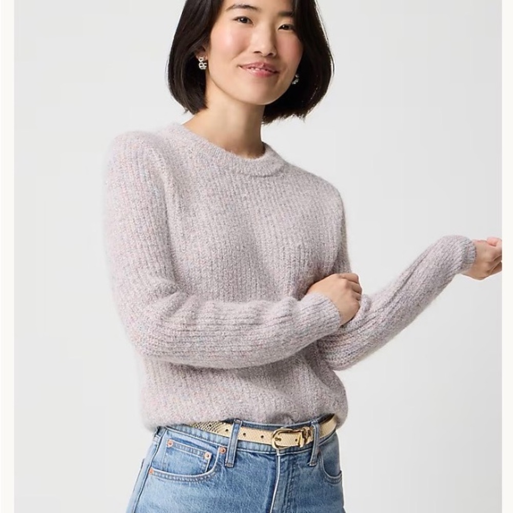 NWT JCrew Factory Metallic Sequin Crewneck Sweater